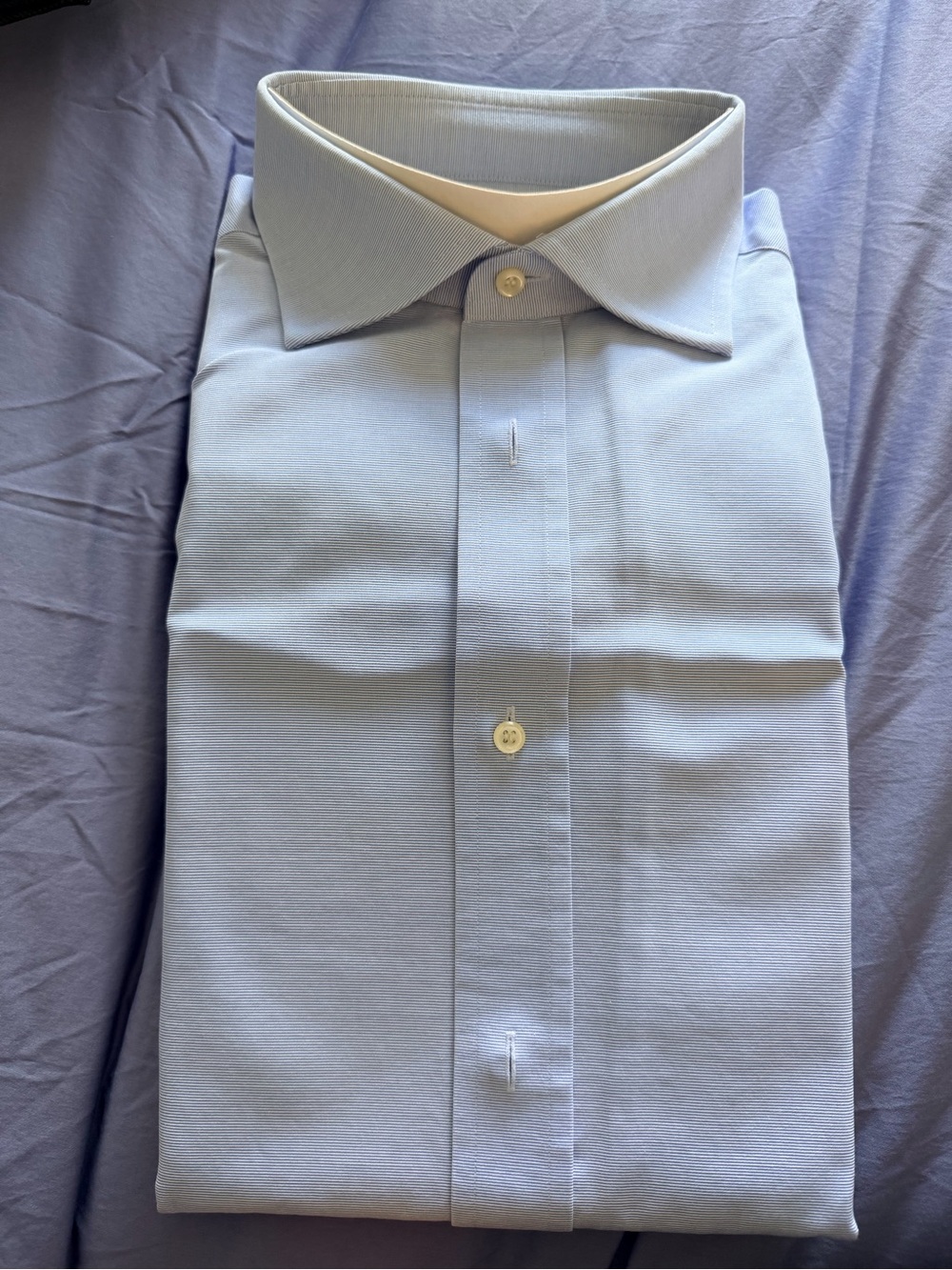 Boggi Milano Light Blue Men's Dress Shirt - Classic Spread Collar NWOT